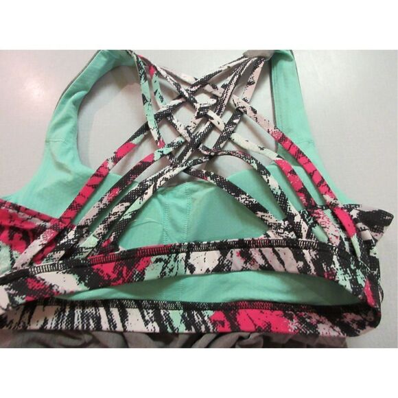 Lululemon tank top gray w/contrast built in bra sz 4 - Picture 4 of 6